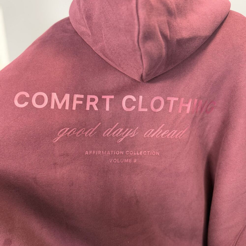 Comfrt Affirmation Zip Hoodie, Maroon, 2XL - Picture 5 of 7